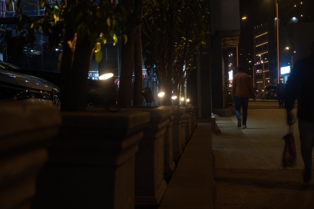 Parking Lights, with pedestrians